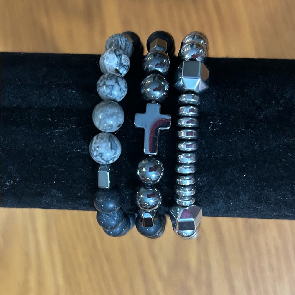 Natural Stone Stacking Bracelets